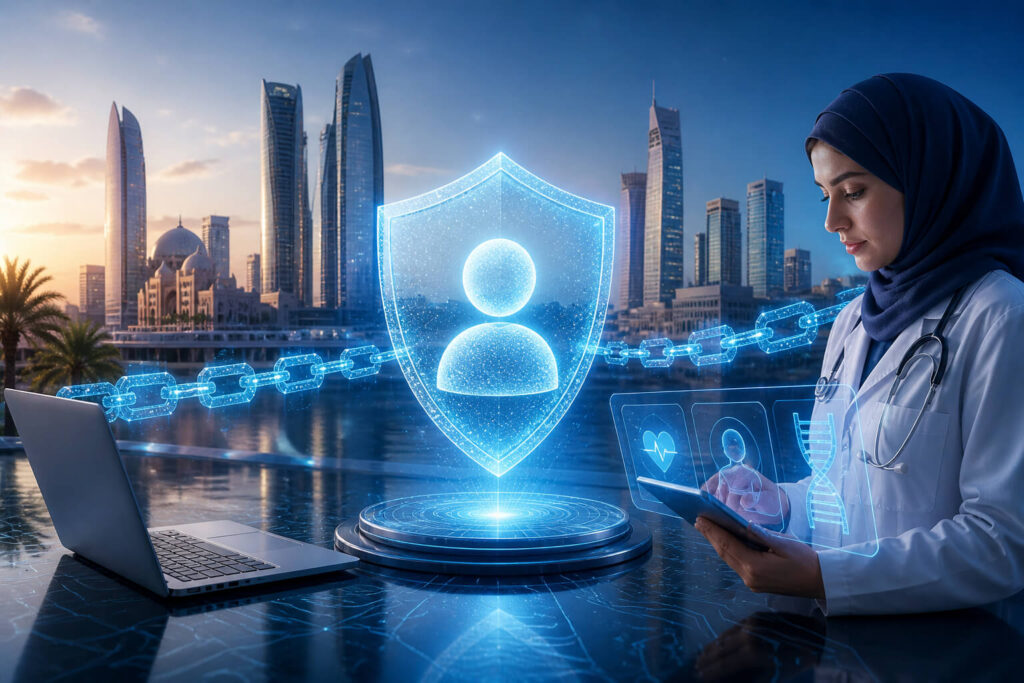 Abu Dhabi free zone blockchain business identity